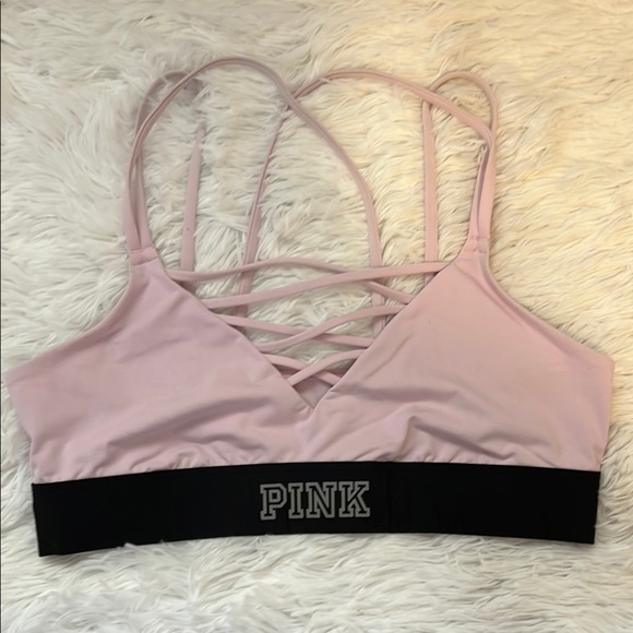 PINK Victoria's Secret Women's Light Pink Strappy Bralette - Picture 1 of 3